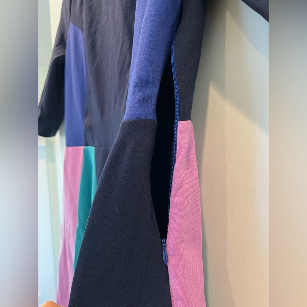 Boden Alice Colorblock Dress in Blue, Pink, and Yellow, size 6R - Picture 7 of 8